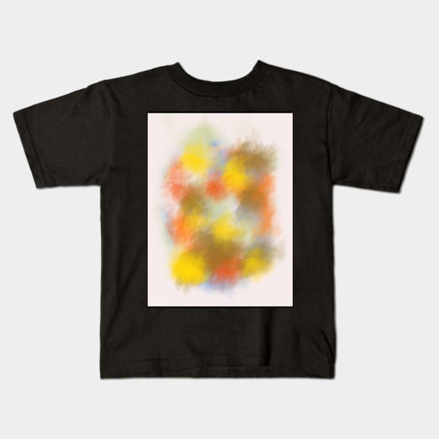 Rainy Autumn Day Tie Dye Abstract Art Kids T-Shirt by faiiryliite